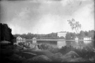 Utsikt mot herrgården. Midsommar!