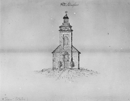 Kyrkan sedd framifrån