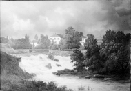 Utsikt av forsen och herrgården