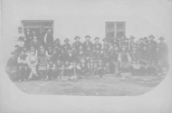 Grupp av gruvarbetare