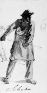 Figurstudie av en arbetare