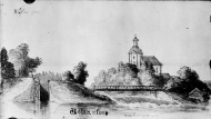 Parti med slussen och kyrkan