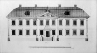 Herrgårdsbyggnadens fasad