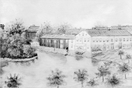 Parti i staden sett från Stadshotellet