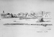 Söderfors med park, kyrka och verkstäder