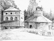 Hyttan och rostugnsbyggningen
