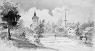 Västanfors med kyrkan