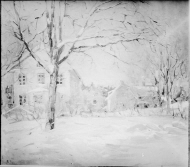 Snölandskap från Högfors, Karbennings socken.